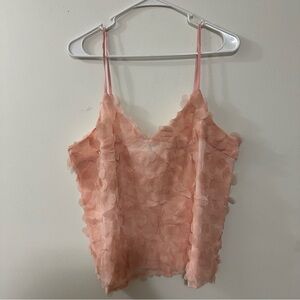 Anthropologie Sunday in Brooklyn Top Size Large Pink Sleeveless Textured New‎